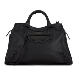 Classic Neo City Black Leather Handbag